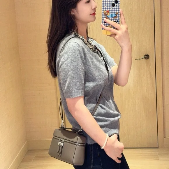 NWT Tory Burch SLIM ROMY TOP HANDLE BAG Color:Wild Mushroom - Picture 9 of 12